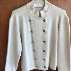 Vintage Cream Double Breasted Bleyle Sweater